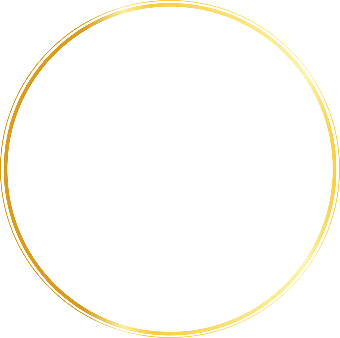 Circle round Aesthetic gold shape abstract frame border background element